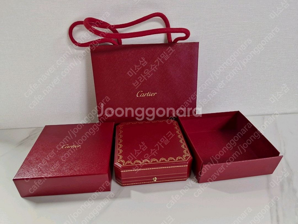 까르띠에 목걸이케이스 박스 쇼핑백팝니다--1