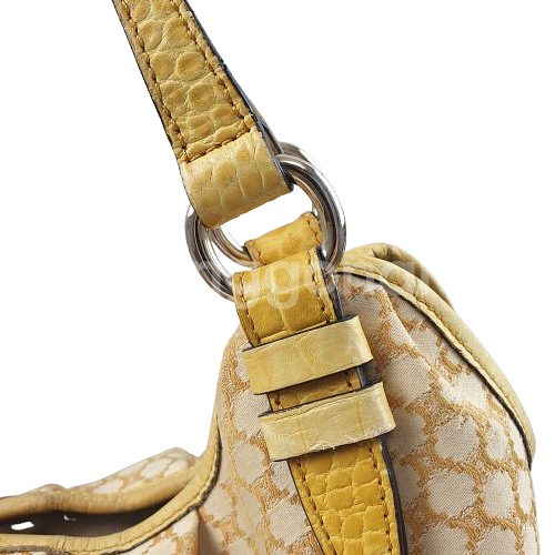 셀린느 옐로우 마카담 캔버스 호보백--3