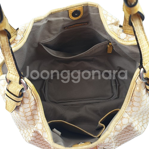 셀린느 옐로우 마카담 캔버스 호보백--7