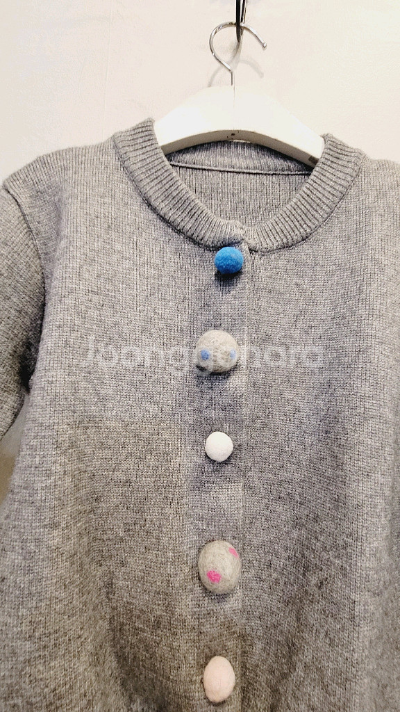 폼폼 가디건. 리버시블 레이스. 니트스커트--3