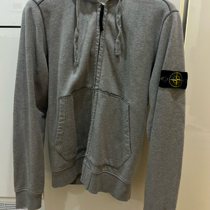 스톤아일랜드 그레이 후드집업 L