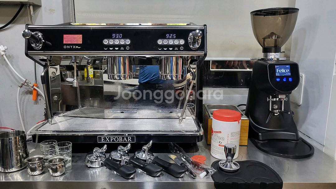 오픈바 커피머신 + 그라인더 세트--0