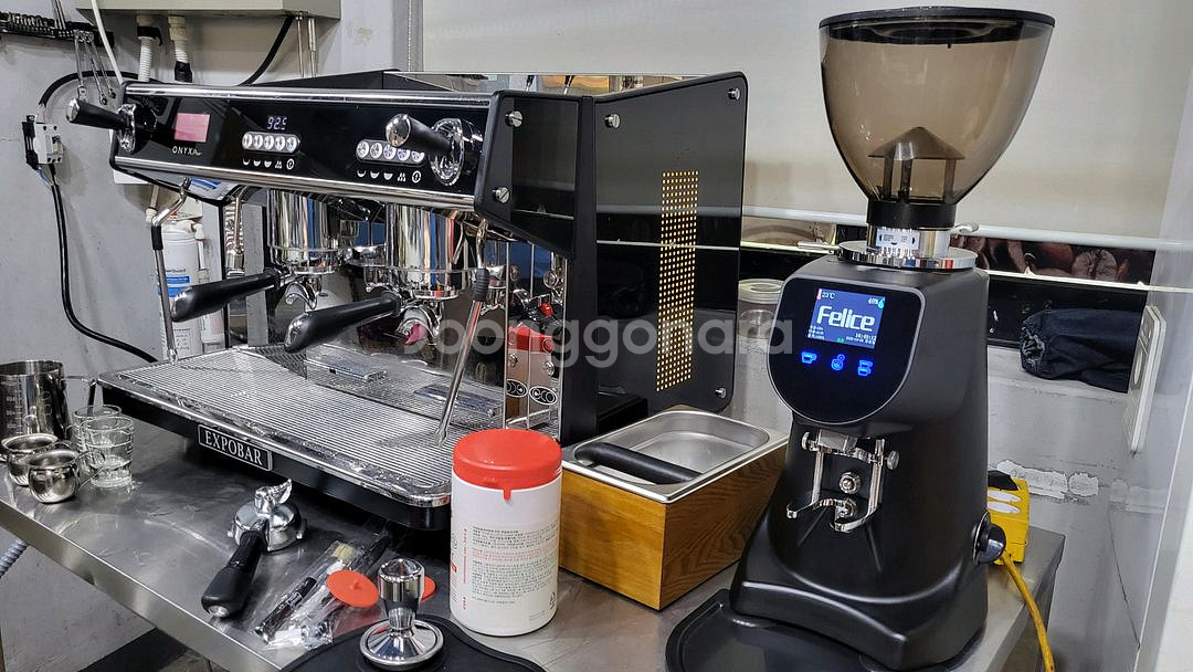 오픈바 커피머신 + 그라인더 세트--1