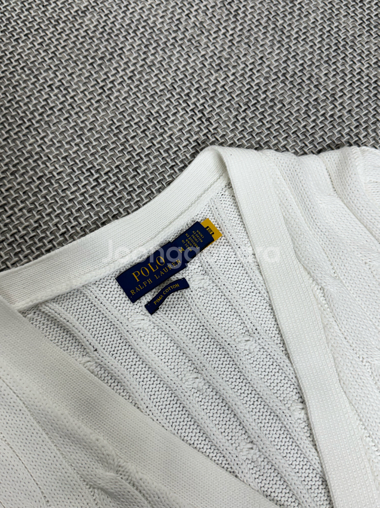 폴로 랄프로렌 케이블 니트 여성 가디건 화이트--1