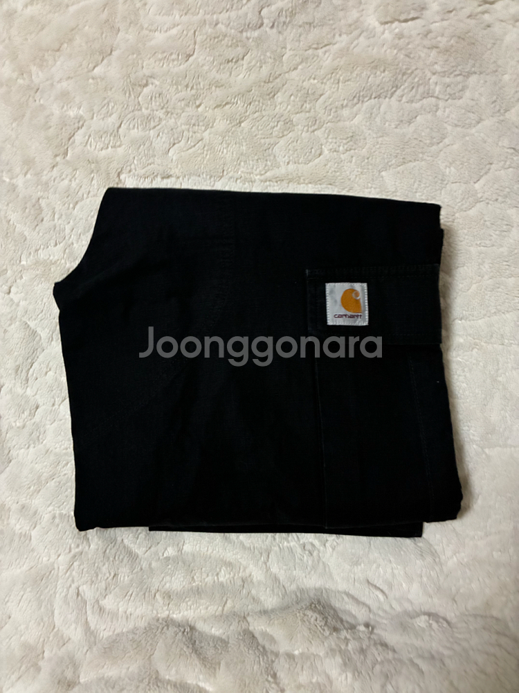 칼하트 레귤러 카고팬츠 블랙 린스드--0