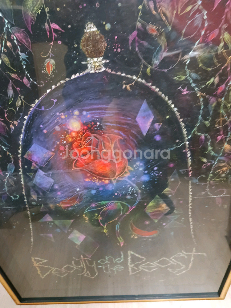 미녀와 야수 액자 69*92 유리--2