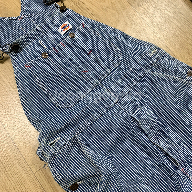 30x30)Dickies 디키즈 히코리 오버롤 멜빵--4