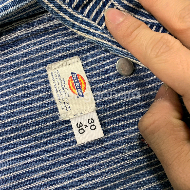 30x30)Dickies 디키즈 히코리 오버롤 멜빵--2