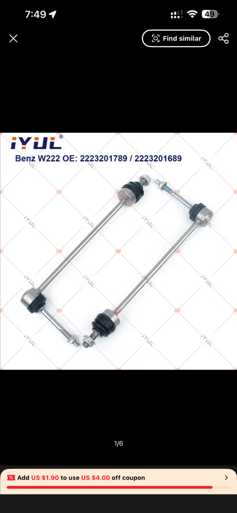 벤츠 s클래스 w222 350d 타이로드 팝니다--3