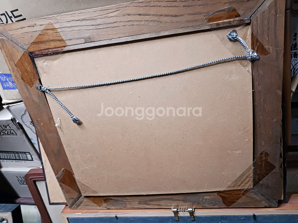 이중섭풍의 동 조각 액자 51*46크기--2