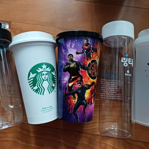 텀블러 다회용컵 스타벅스 어벤져스 링티 등 5개 일괄판