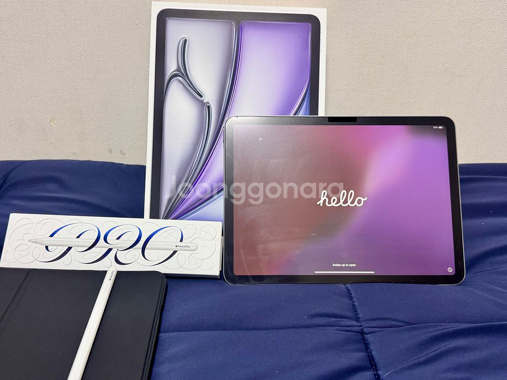 아이패드 에어 11 + 애플펜슬 프로 + 키보드 케이스--2
