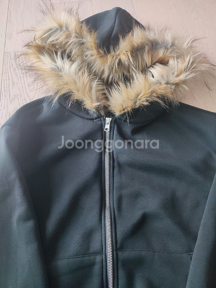 검정 털 후드집업(새상품)-저렴히판매해요--1
