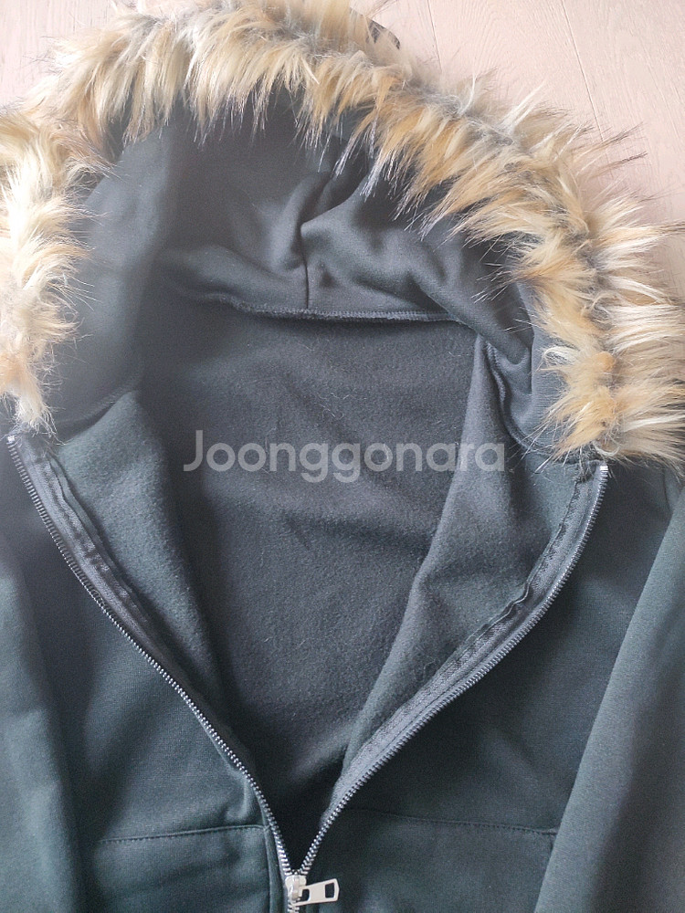 검정 털 후드집업(새상품)-저렴히판매해요--3