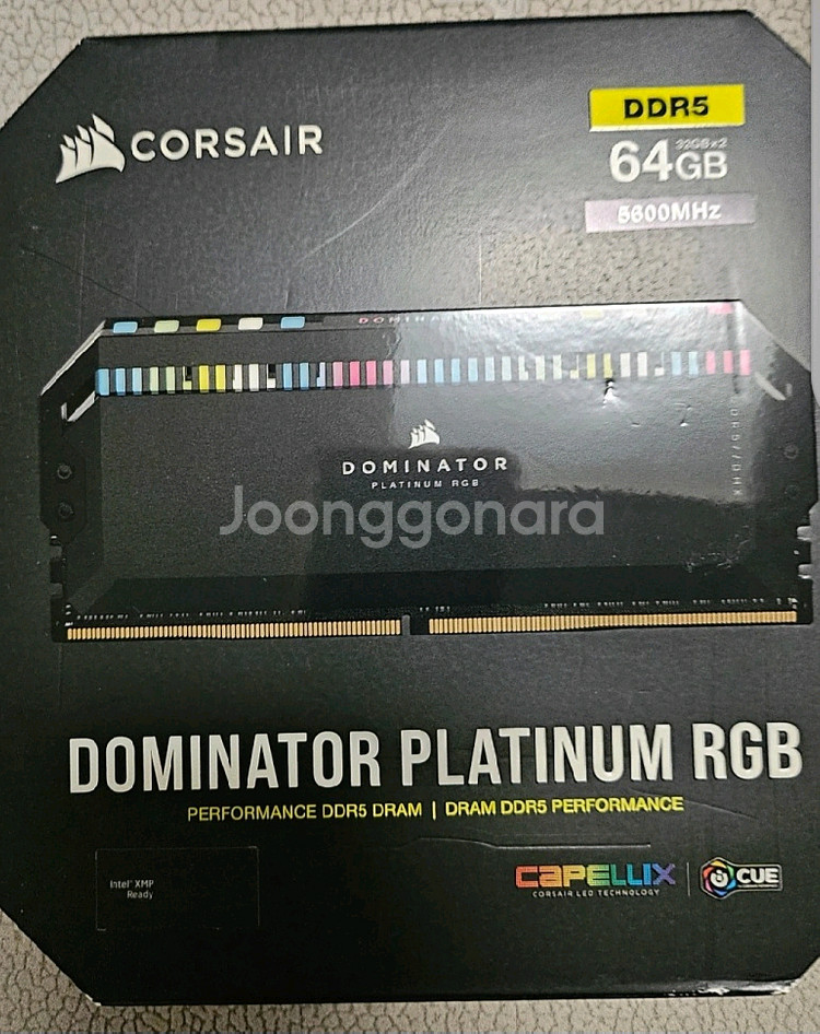 CORSAIR DDR5-5600 CL40 Dominator Platinum RGB 블랙 64GB(32Gx2)--0