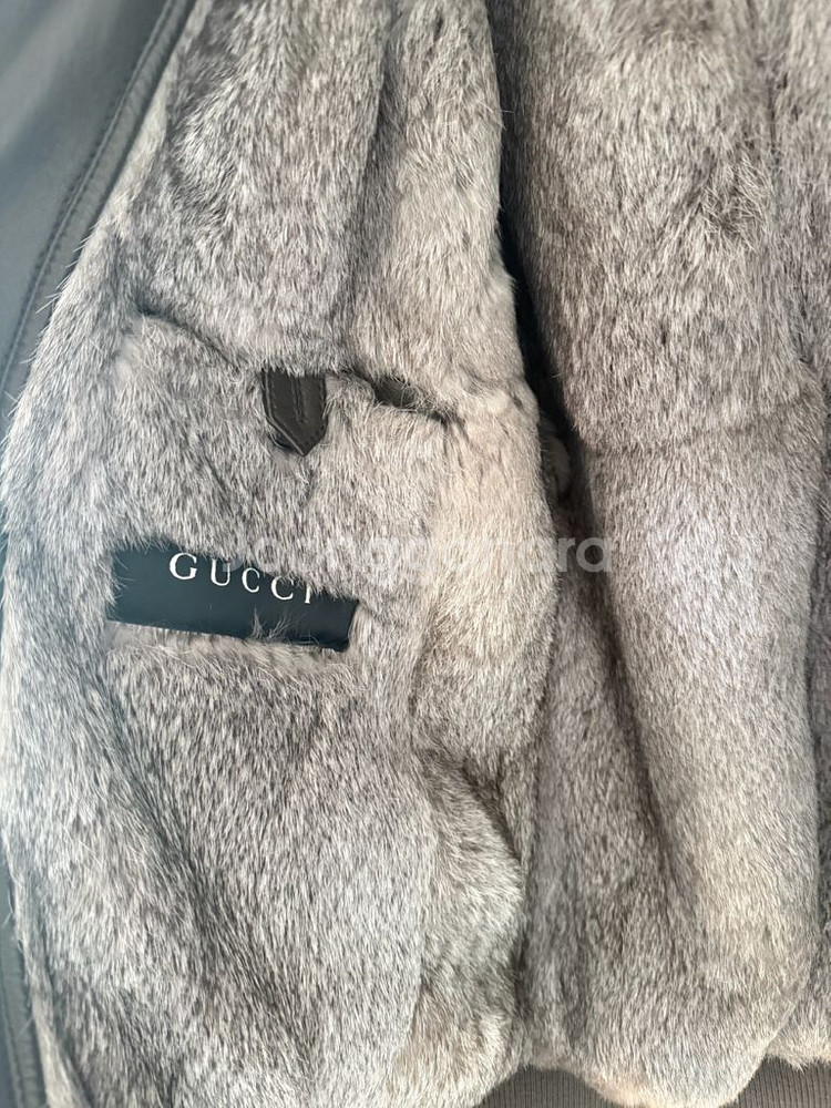구찌 송치가죽 토끼털 퍼 가죽자켓 톰포드 디자인--3
