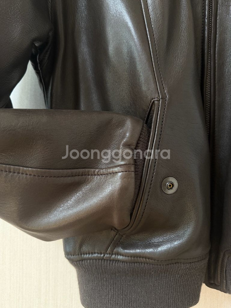 구찌 송치가죽 토끼털 퍼 가죽자켓 톰포드 디자인--5