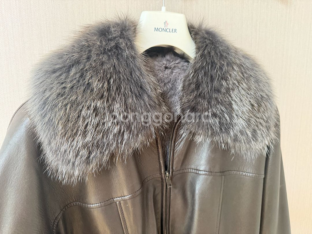 구찌 송치가죽 토끼털 퍼 가죽자켓 톰포드 디자인--4