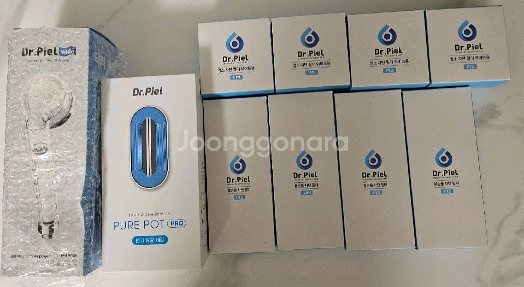 닥터피엘 샤워기 헤드+ 필터 8종 + 퓨어팟 PRO 변기 살균 세정 새상품--0