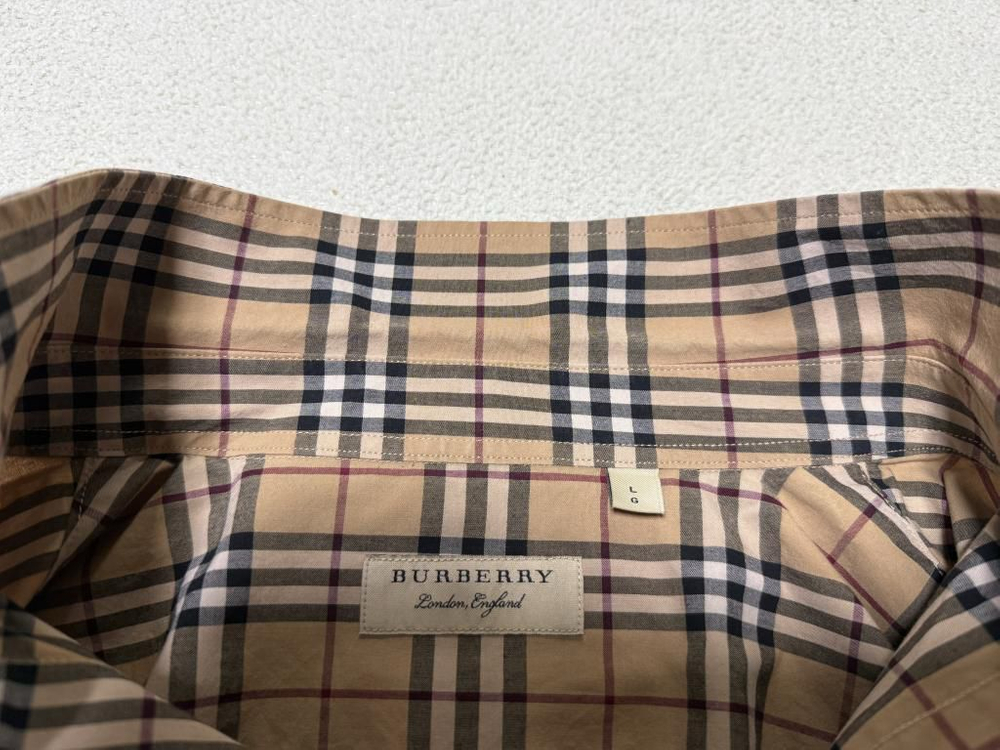 버버리 체크 코튼 플란넬 셔츠 남방 남성용 100사이즈--2