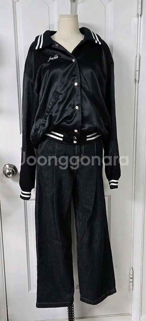 프레클 새틴 바시티자켓--0