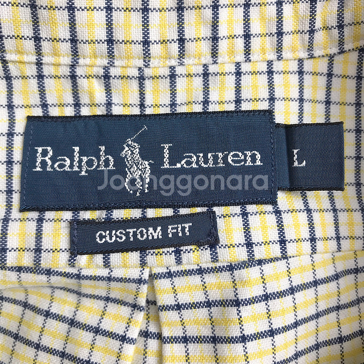 폴로 랄프로렌 옐로우 체크 셔츠 남방 남성L (100)--6
