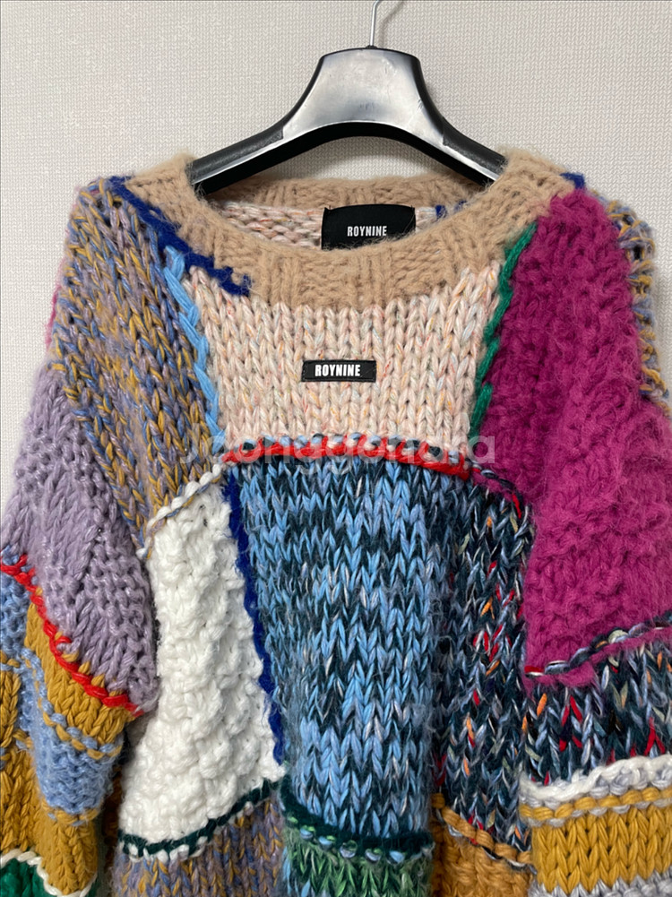 로이나인 멀티컬러 핸드메이드 니트 남여공용--1