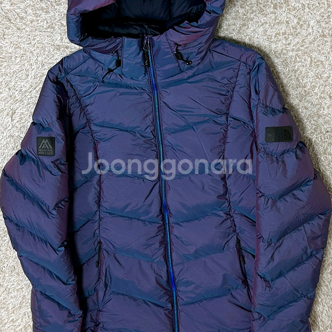 90) 노스페이스 우먼 후디 다운 패딩--1