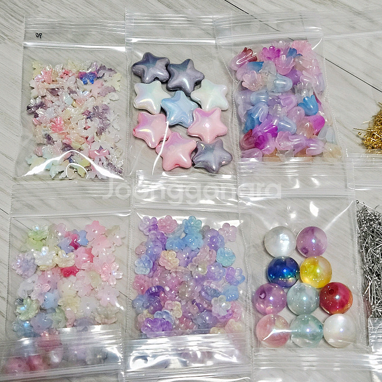 비즈 재료 키링 스트랩 레진 파츠 볼핀 9자핀 고리 부자재--1