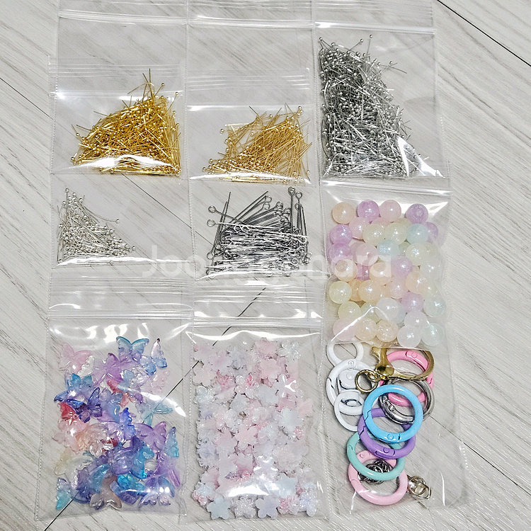 비즈 재료 키링 스트랩 레진 파츠 볼핀 9자핀 고리 부자재--2