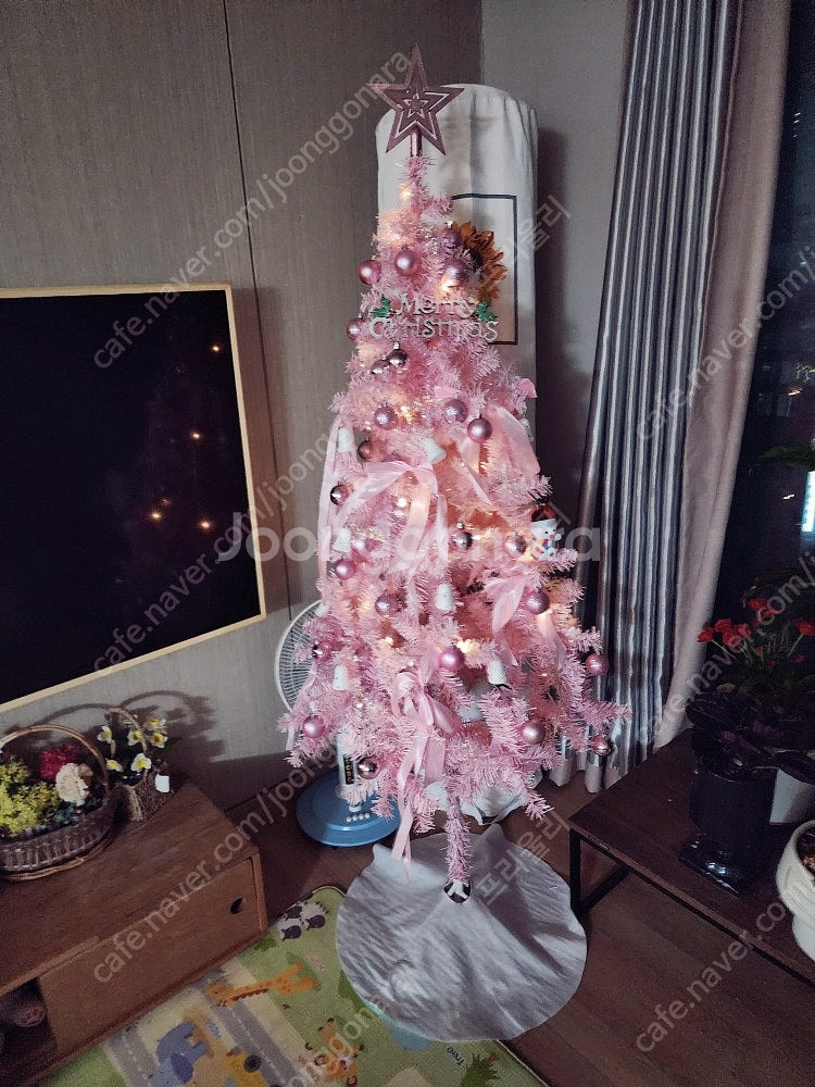 1.8M 핑크 크리스마스트리 팝니다(미개봉박스)--6