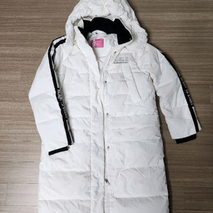주니어 다운 패딩 애플핑크 150사이즈 화이트 색상