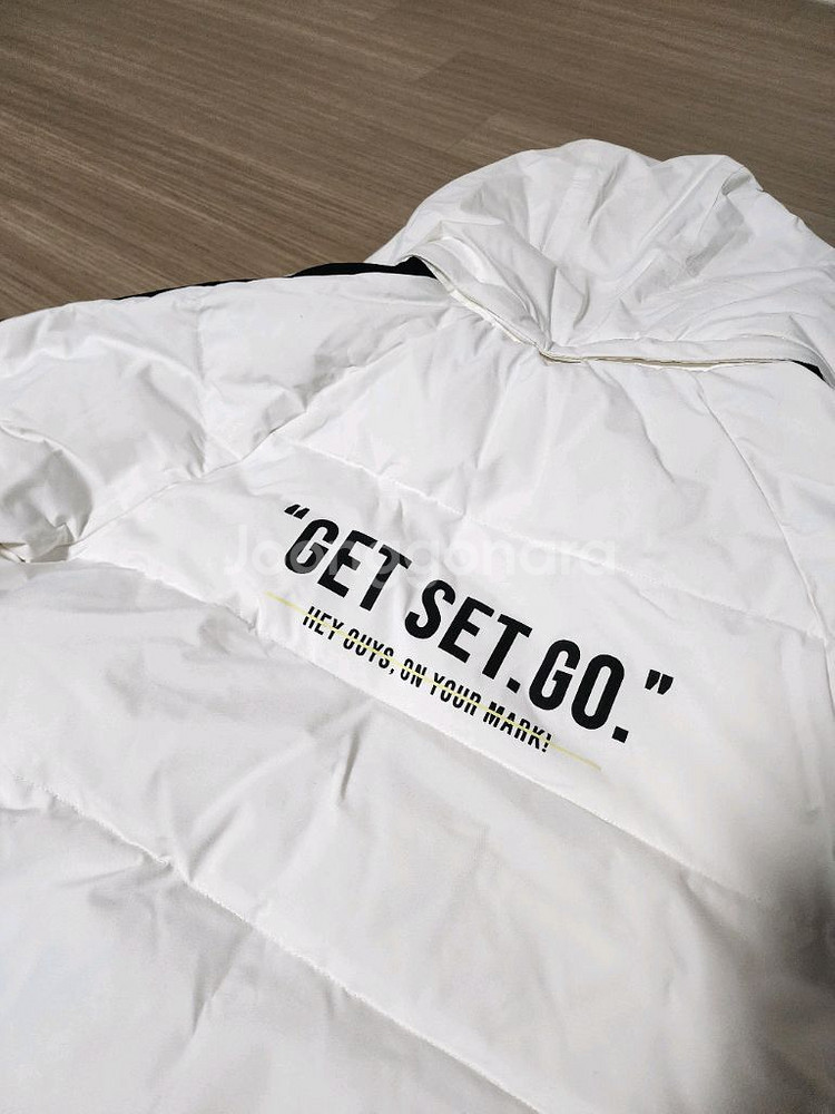 주니어 다운 패딩 애플핑크 150사이즈 화이트 색상--5