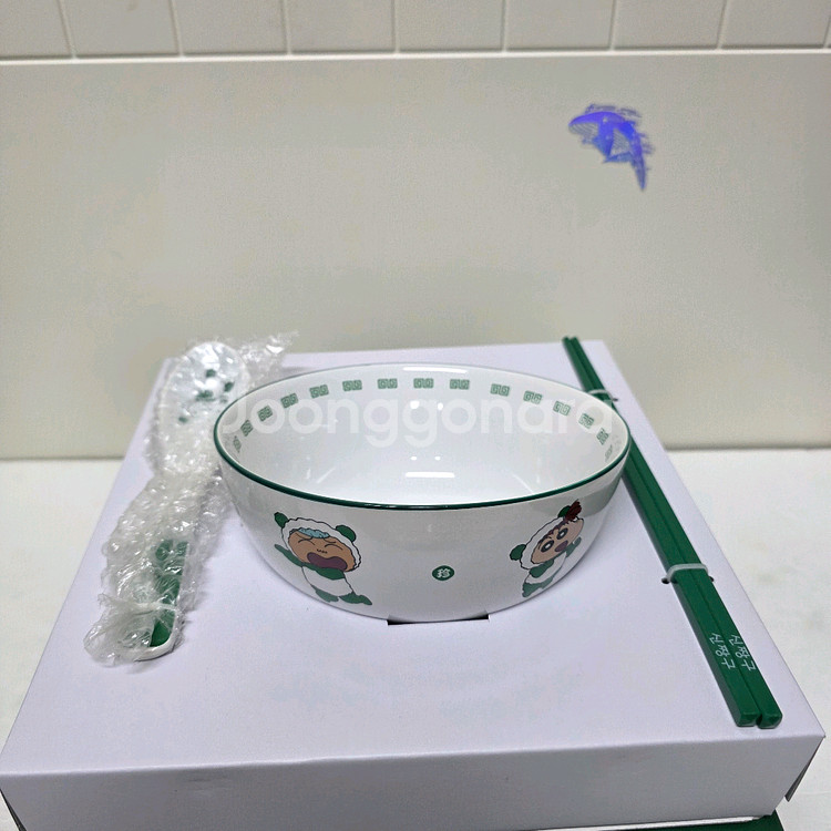 짱구는 못말려 그릇 머그 짱구 흰둥이 캘린더 피규어 철--1