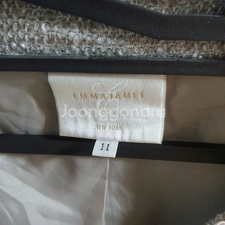 아이보리 베이지 트위드 자켓 하객룩 정장 엠마제임스뉴욕 고급진--2