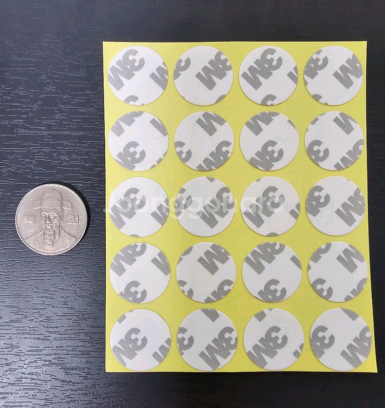 3M 투명 원형 양면테이프 (얇음) (실링왁스용)--1