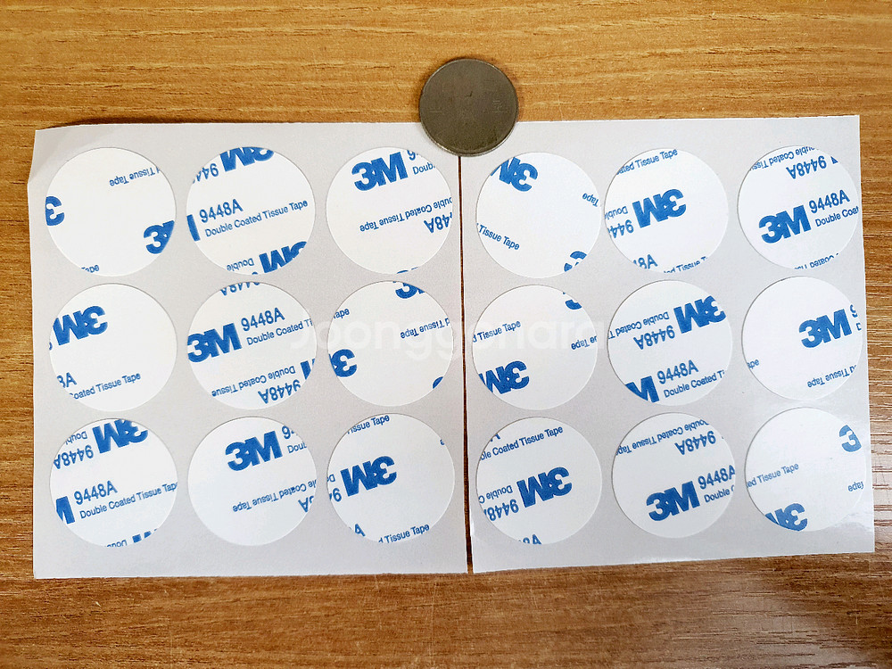 3M 투명 원형 양면테이프 (얇음) (실링왁스용)--2
