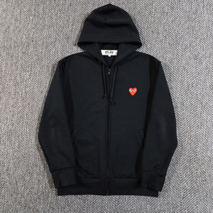 꼼데가르송 레드와펜 블랙 후드집업