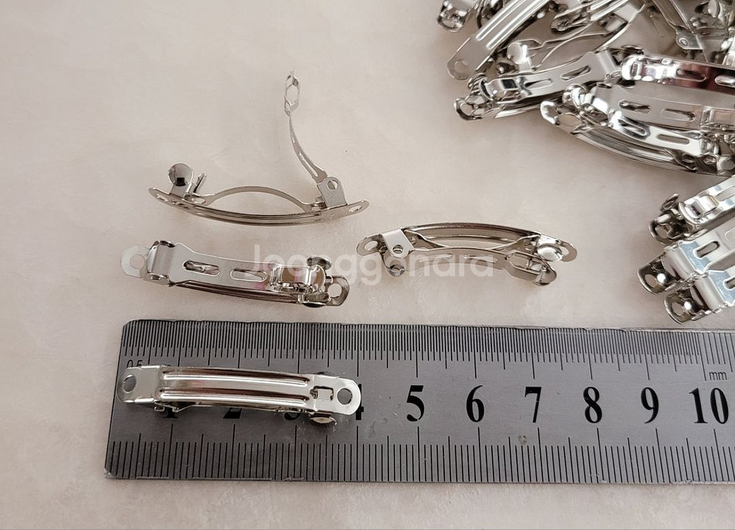 자동핀 40미리 실버색상 115개 일괄--1