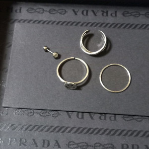 (택포)실버 925반지 & 은피어싱 세트 4종일괄