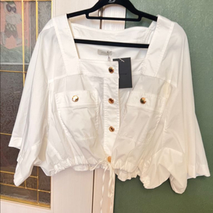 시스템(SYSTEM)한섬 아이보리 블라우스 겸 자켓