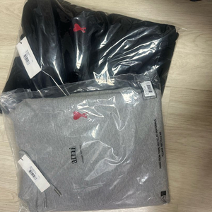 QR정품/미개봉) 아미 후드티 남녀공용 블랙/ 그레이