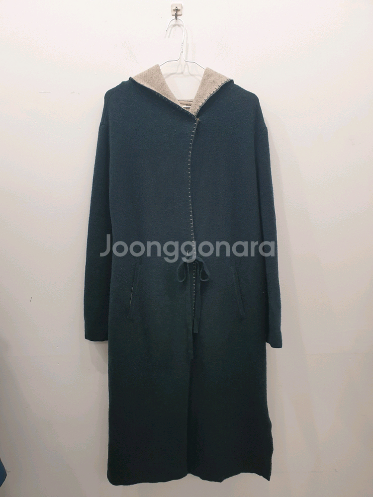 마인 후드 울 니트 롱자켓 (55-66)--0