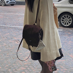 소가죽 스웨이드 미니백팩