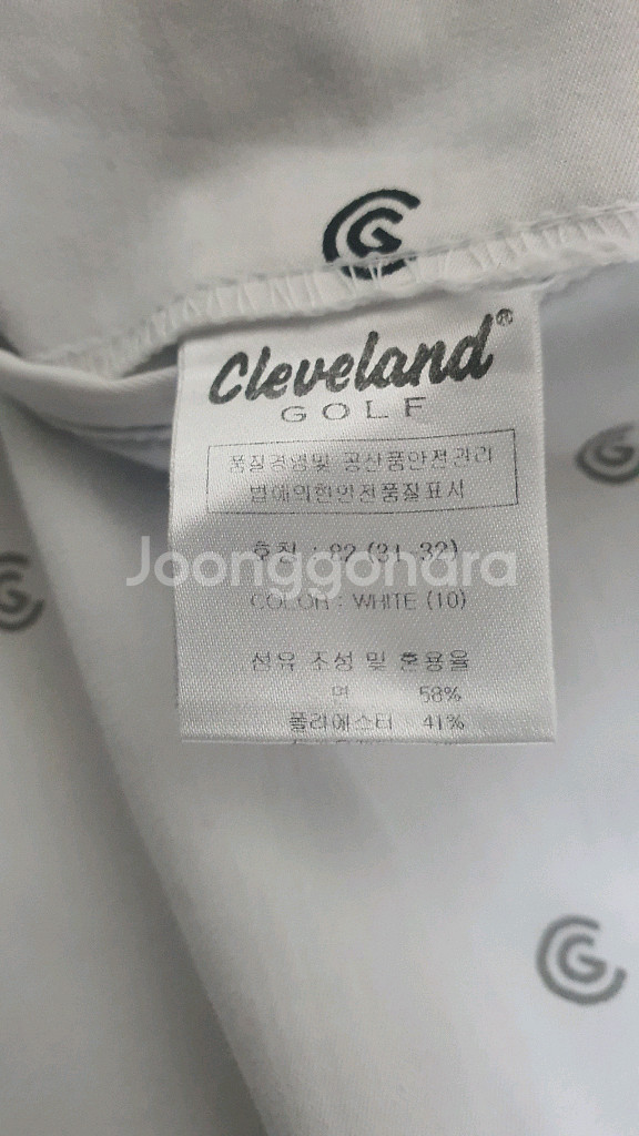 클리브랜드 골프 팬츠 32 화이트--4