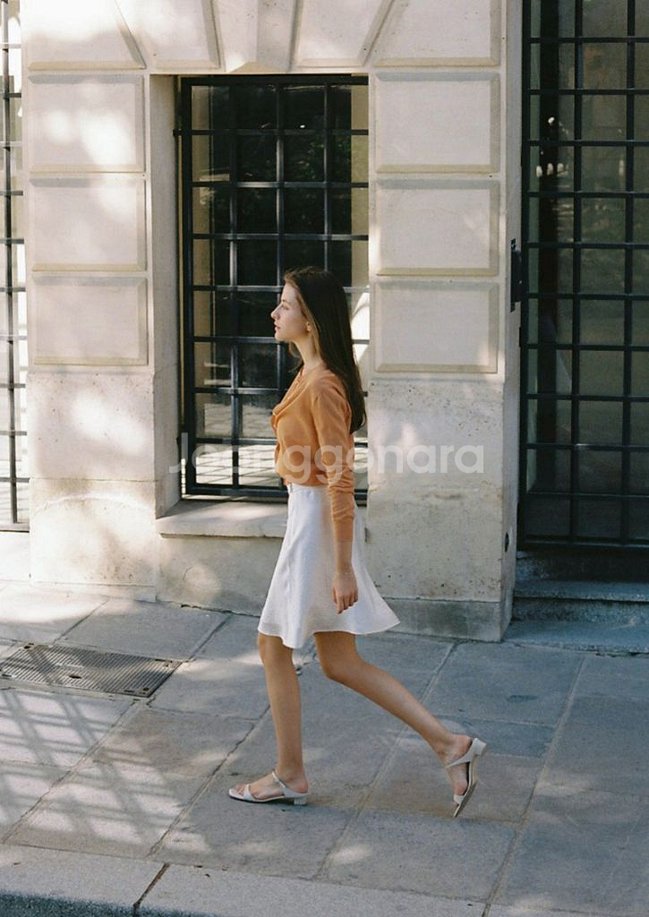 시에 플레르 새틴 스커트 미니/에크루 크림/mm--2