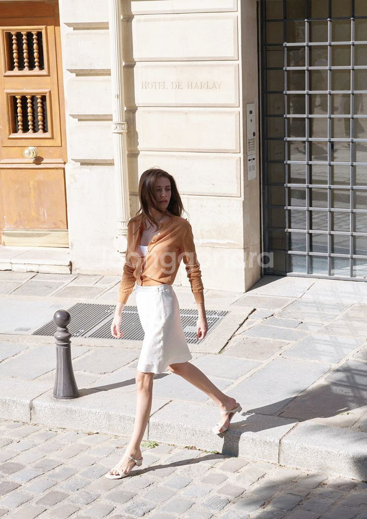 시에 플레르 새틴 스커트 미니/에크루 크림/mm--1