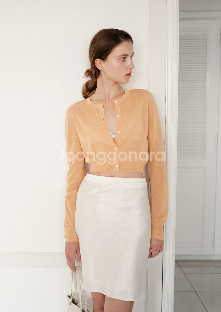 시에 플레르 새틴 스커트 미니/에크루 크림/mm--3