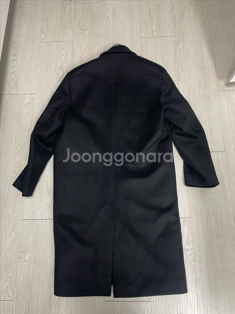 드로우핏 싱글 히든 코트 m 블랙--3