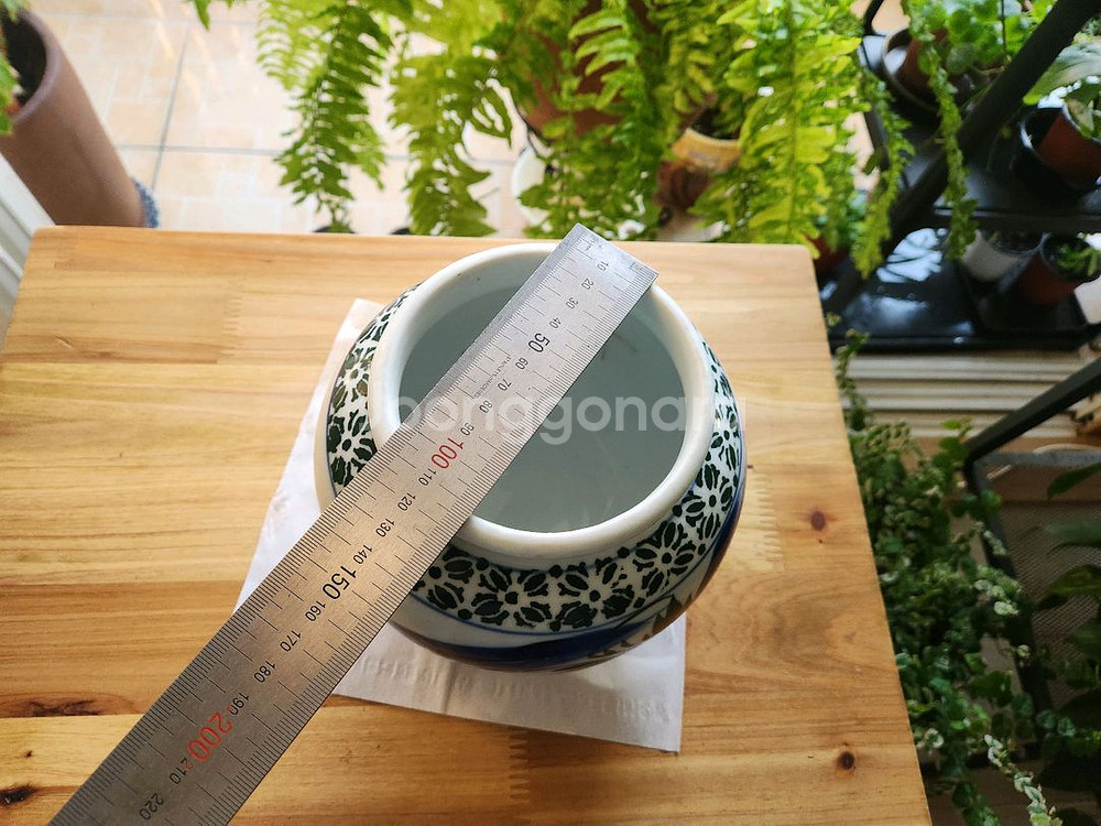 목단 항아리 빈티지 단지 도자기--3